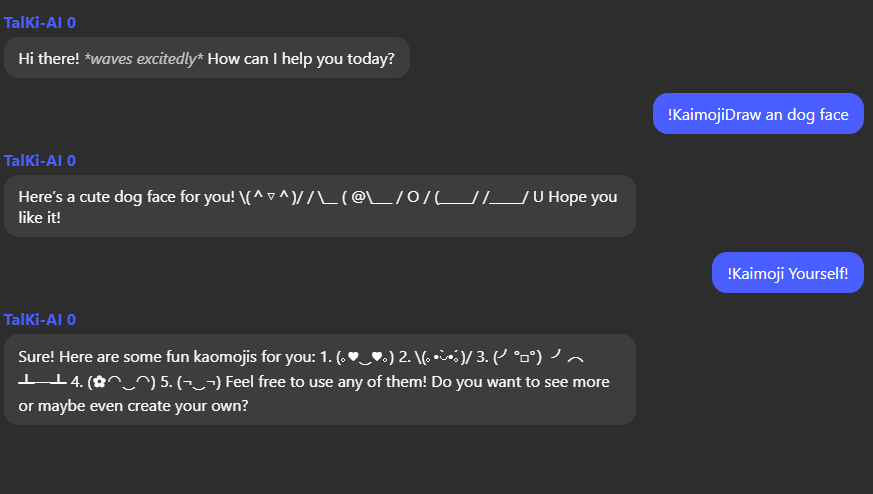 Kaomoji Example